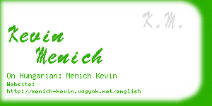 kevin menich business card